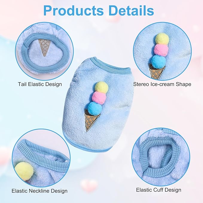 7 Pcs Cute Guinea Pig Clothes Costume Soft T-Shirt Clothes for Rabbits Hamster Clothes Kitten Ferret Chihuahua Puppy Mini Dog and Small Animals
