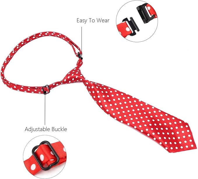 Segarty Dog Ties 30 PCS Dog Neckties, Adjustable Neck Ties and Bows for Medium Large Pets Festival Formal Bulk Pet Bowties Collar Grooming Accessories Holiday Birthday Wedding Costumes