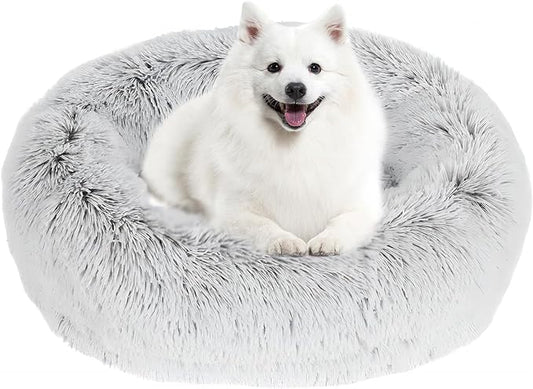 JOLLYVOGUE Dog Bed, Calming Anti-Anxiety Large Dog Bed, Fluffy Donut Cushion for Medium and Large Pets (27"/30"/36")