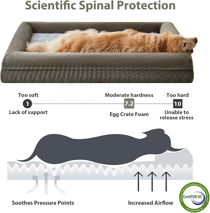 WNPETHOME Washable Dog Beds Large Sized Dog, XXXXL Pet Couch, Orthopedic Pet Sofa Bed with Removable & Waterproof Cover