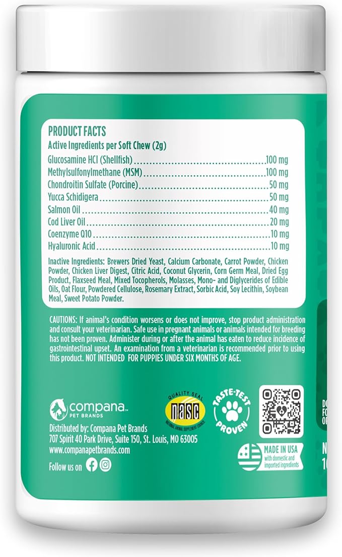 Doggie Dailies Glucosamine for Dogs - Joint Supplement for of All Breeds & Sizes - Hip and Joint Supplement - Premium Glucosamine and Chondroitin for Dogs (Chicken) 225 Chews