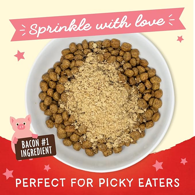 Stella & Chewy's Freeze-Dried Raw Marie's Magical Dinner Dust - Premium Bacon Dog Food Topper with Organic Fruits & Vegetables - Perfect for Picky Eaters - 7oz