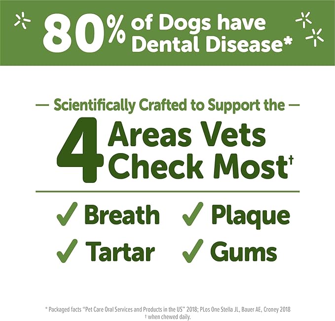Wellness WHIMZEES Brushzees Dog Dental Treats, Natural Chews, Medium Size Stick, (12 Count)
