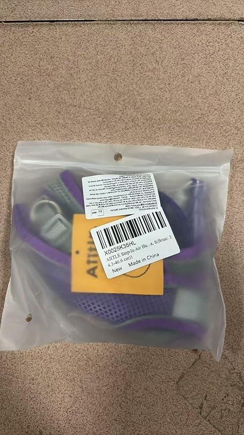 AIITLE No Pull Dog Harness and Leash Set, Step in Adjustable Dog Harness with Padded Vest for All Weather, Dog Leash with Soft Padded Handle, Easy to Put on Small and Medium Dogs Purple S