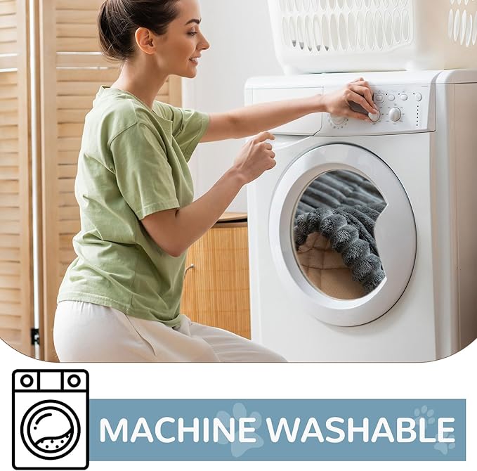 OTOB Dog Couch Cover Protector, Washable Non Slip Pet Friendly Sofa Cover for Dogs, Fuzzy Pet Furniture Couch Covers for Sofa, Boho Soft Couch Covers Protector (27.6" x 82.6", Dark Gray)