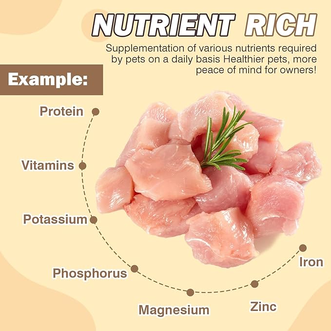 Freeze Dried Chicken,Freeze Dried Chicken Dog Treats Natural No Additives,Single Ingredient,High Protein,Suitable for All Ages Cats and Dogs,Dehydrated Suitable for Training