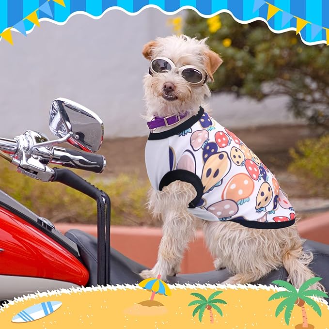 20 Pcs Dog Shirts Summer Puppy Printed Clothes Soft and Breathable Dogs T Shirts Cute Pet Vest Sweatshirt Outfit for Small Medium Puppy Pet Cat Chihuahuas Papillons Pomeranian(S)