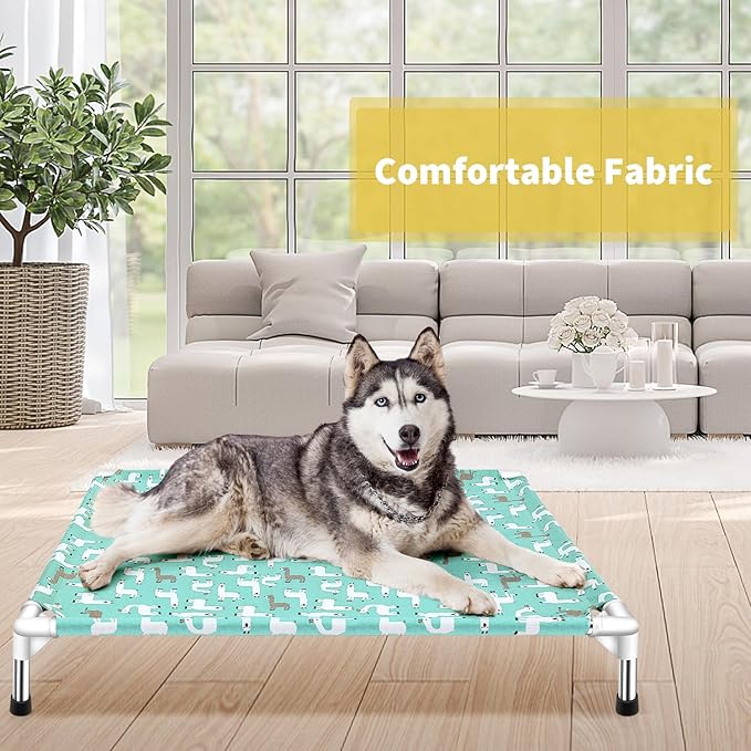 Elevated Dog Bed Pet cot for Large Dogs, Indoor and Outdoor Use for Large Pets