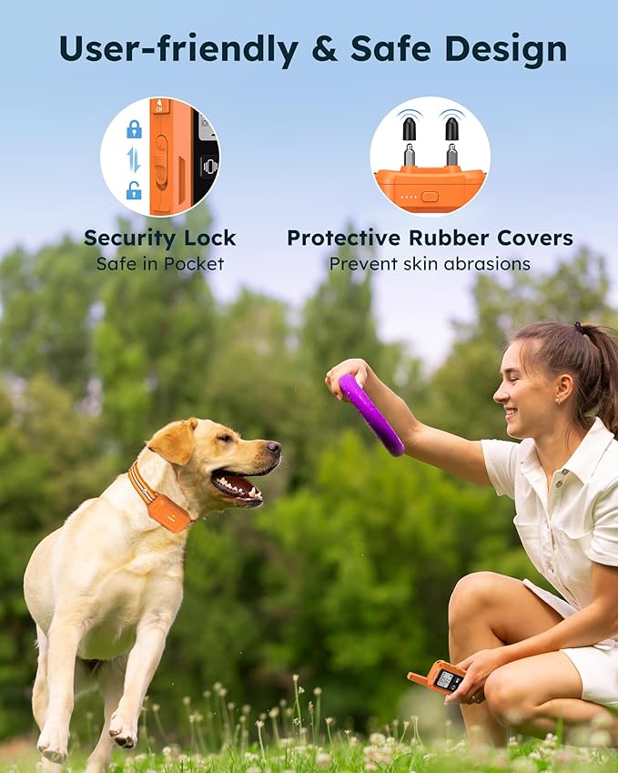 Jugbow Dog Shock Collar 2 Dogs (10-120Lbs) - 4200FT Dog Training Collar with Remote Control, IPX8 Waterproof Rechargeable E Collars for Large Medium Small Dog