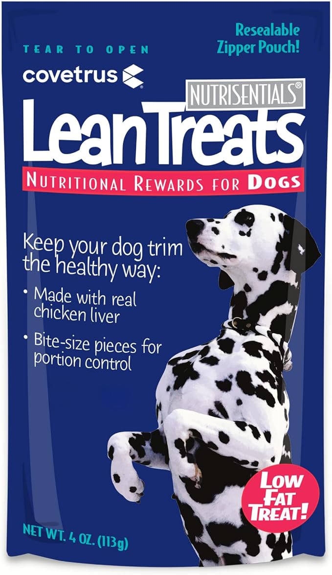 Nutrisential Lean Treats for Dogs - Soft Dog Treats for Small & Medium Dogs - Nutritional Low Fat Bite Size K9 Treats - Chicken Flavor - 6 Pack - 4oz