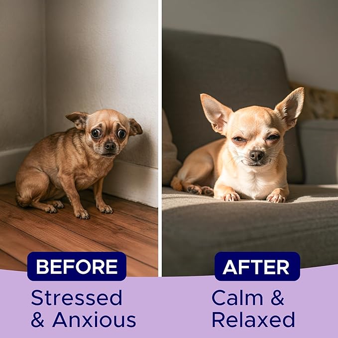 Advanced Calming Chews for Dogs - Hemp Treat + Melatonin + Valerian - Relaxing Bites - Calming Care - Anti-Anxiety & Stress Relief - Made in USA - Calm, Sleep Aid, Storms - 60Ct