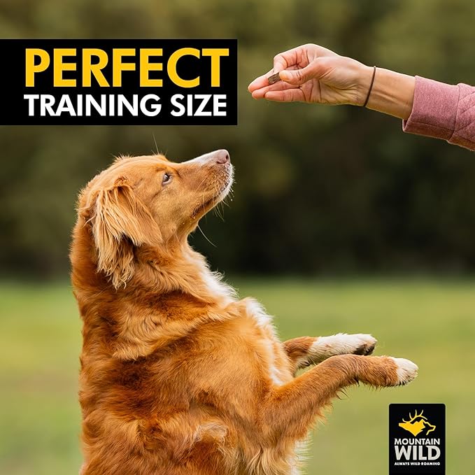 Training Treat Nibs for Dogs, Elk & Deer Protein, Rewards for Effective Dog Training, All Natural, No Fillers, No Artificial Preservatives, for Puppies (4 Ounce, 2, Count)