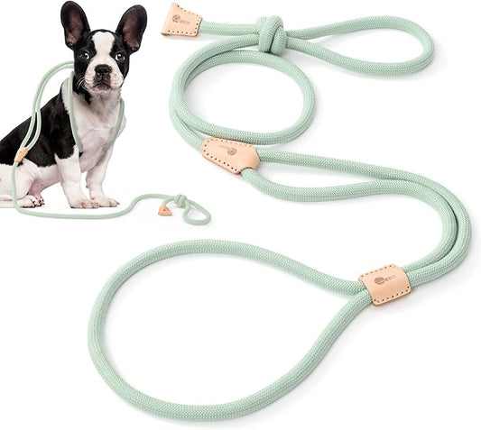Mile High Life Harness Lead No Pull, All in one Dog Lead 2-in-1, Rope Leash and Harness Two in One, Slip Leash for Puppy Small Dogs Training, 4FT Green
