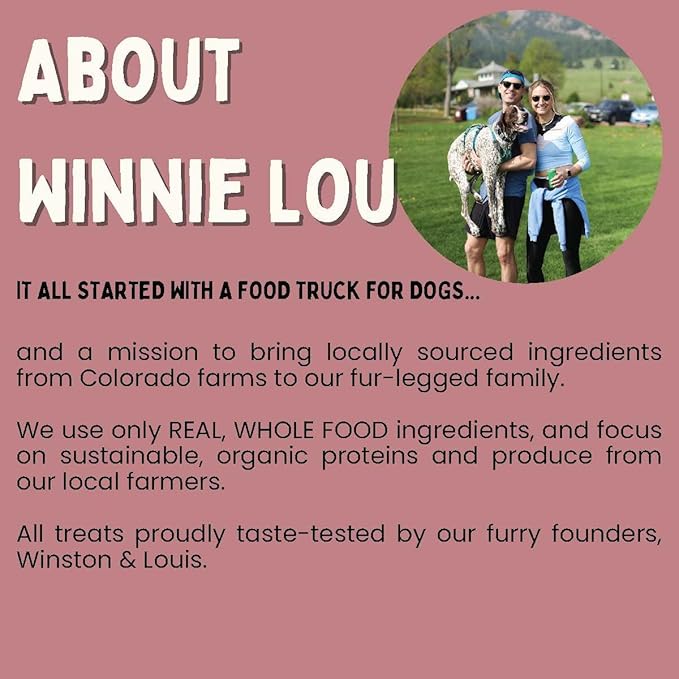 Winnie Lou Jerky Organic Jerky Dog Treats Made in The USA – Human Grade – Dog – All Natural – Healthy (Bison Liver Bites) - 2 Pack WL-PO-CSZM-605H-MODA