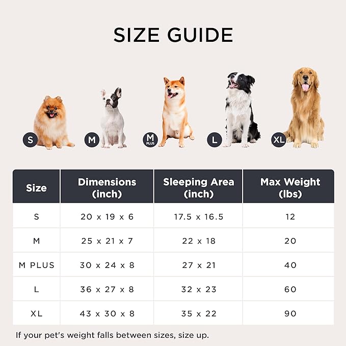 Bedsure Washable Dog Bed for Medium Dogs - Cute Furry Puppy Beds, Rectangle Orthopedic Corduroy Fleece Pet Beds with Removable Zipper Cover, 36x27x8inches, Sandy Tan