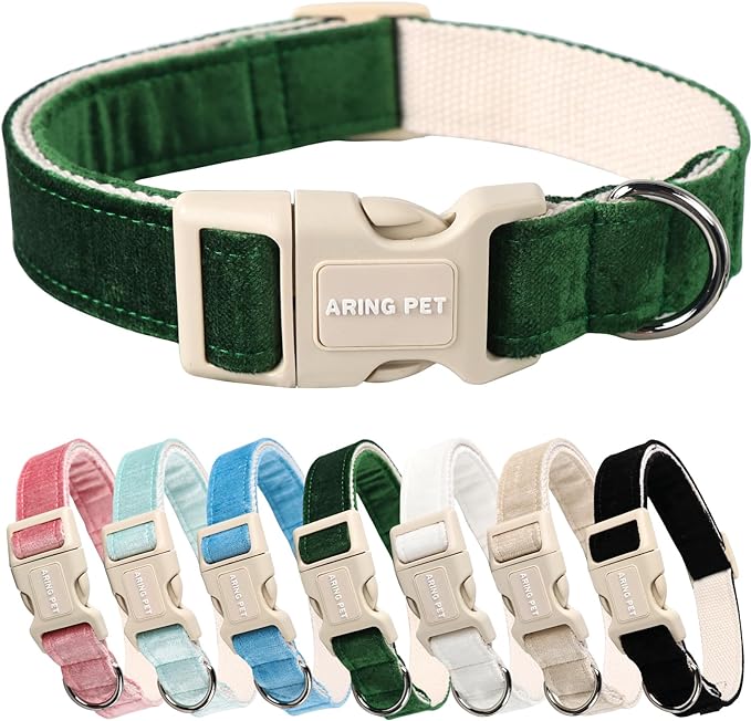 ARING PET Dog Collar-Cute Cotton Puppy Collar for Small Dogs, Adjustable Lightweight Pet Collars with Quick Release Buckle for Small Medium Large Dog