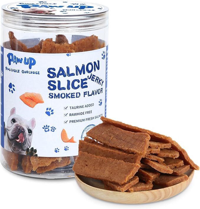Salmon Treats for Dog, Soft Healthy Dog Salmon Jerky, High Protein Dog Snacks, Human Grade Salmon Fillets with Taurine,12.5oz (Smoked Flavor)