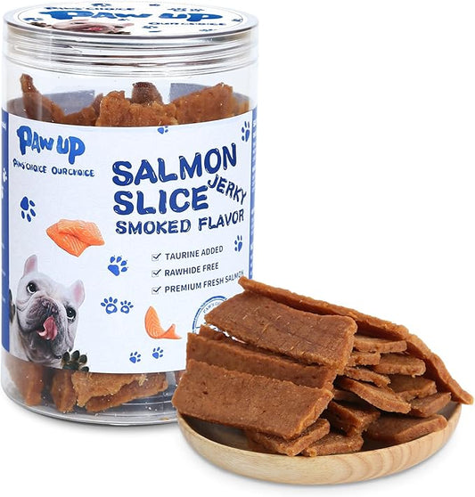 Salmon Treats for Dog, Soft Healthy Dog Salmon Jerky, High Protein Dog Snacks, Human Grade Salmon Fillets with Taurine,12.5oz (Smoked Flavor)