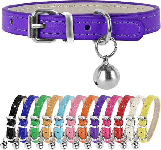 XXS Teacup Dog Collar, Purple, 3/8 inch Width