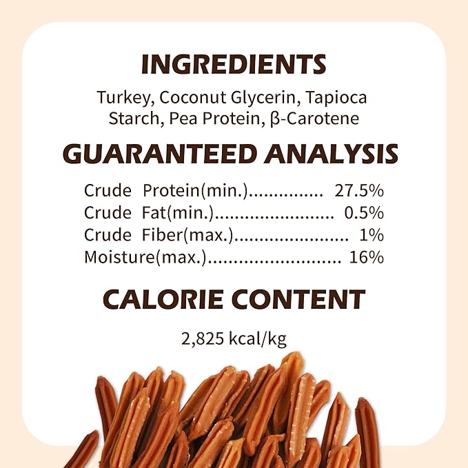 Afreschi Natural Turkey Treats Mini Bars – 6 oz, USA-Sourced, All-Natural, Hypoallergenic, Low-Fat, Healthy & Easily Digestible, Puppy & Training Snack