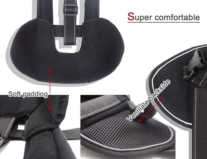 Heavy Duty Dog Harness for Large Dogs, No Pull Dog Vest Harness with Handle Extensible, Reflective Stitching (XL)