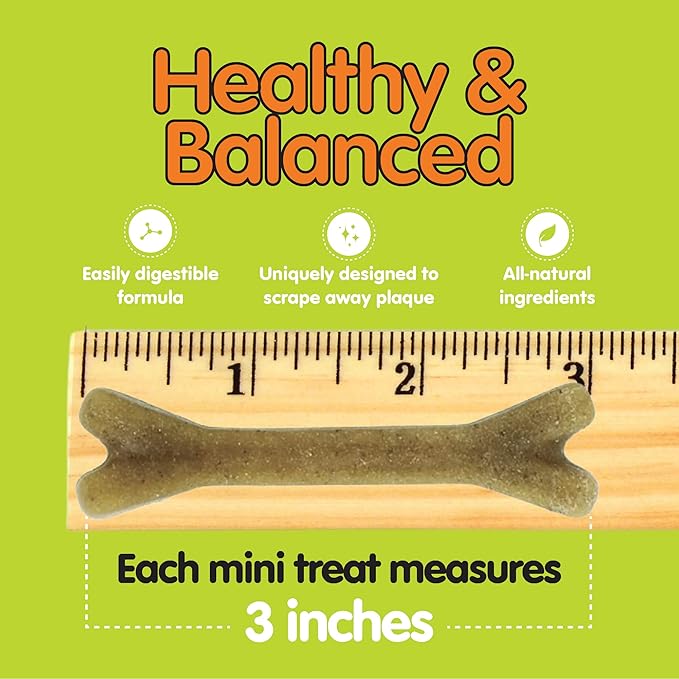 Naturals Super Breath Dental Care Bones for Dogs - 21 Treats/Pack (3 Pack) - Dog Dental Treats for Small Dogs, Made in USA, Dog Dental Chews Help Reduce Plaque, Tartar Buildup & Freshens Breath