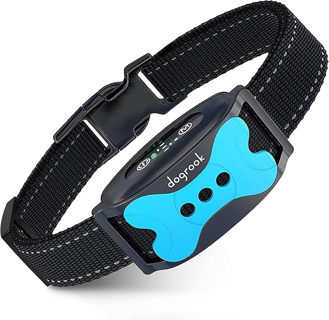 DogRook Dog Bark Collar | Smart Collar for Dog Training | No Shock | Beep & Vibration | Rechargeable | No Bark Collar for Dogs | Anti Bark Collar for Large Dog, Medium Dog, Small Dog | 12-110 lbs