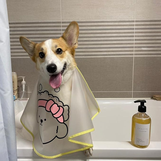 Spa Day Dog Costumes Cosplay Cape, Curly Hair Dog Robe for Halloween Parties Dog Hats Wigs for Small Medium and Large Dogs Adjustable(Neck Circumference 22-32cm/8.6-12.6in)