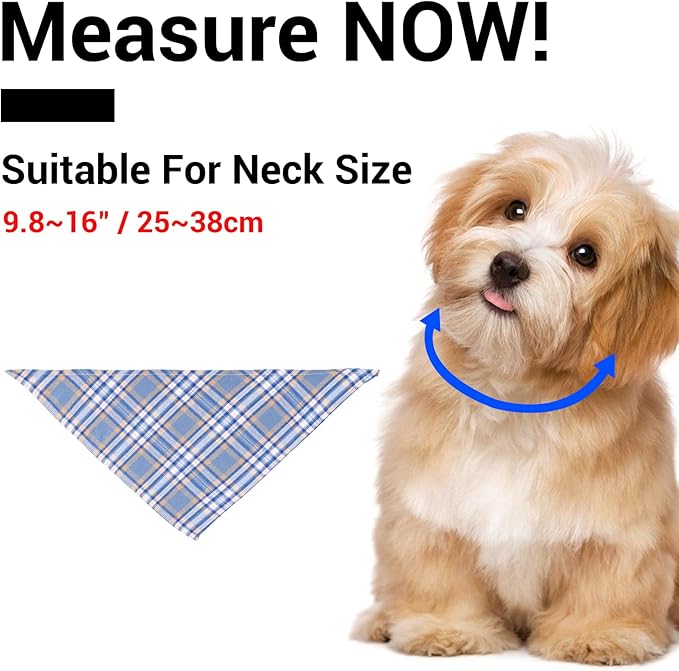Segarty 30 Pack Dog Bandanas, 22.8"x15.7" Triangle Plaid Bibs Pet Scarf Accessories Bulk for Medium Small Dogs Cats Large Puppy Dogs, Adjustable Washable Reversible Boy Pets Birthday Kerchief