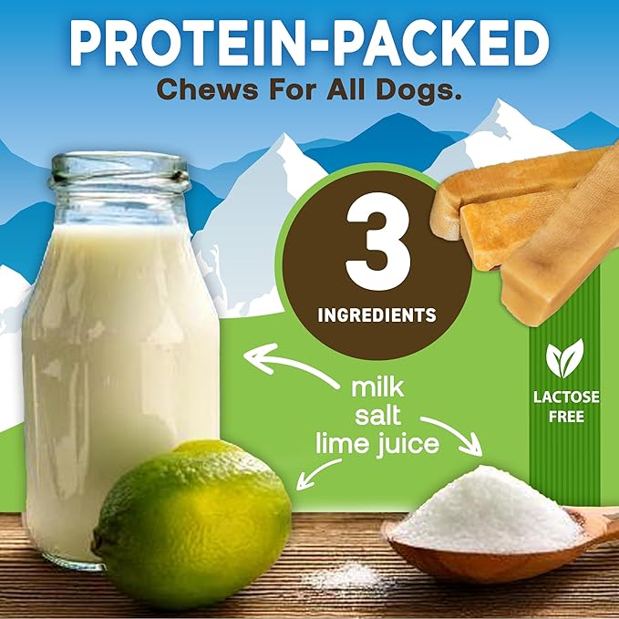 EcoKind Yak Cheese Chews | 1 Stick - 5 oz. | Healthy, Odorless, Rawhide-Free Dog Treats, Long-Lasting Dog Bones for Aggressive Chewers, Indoors & Outdoor Use, Made in The Himalayans