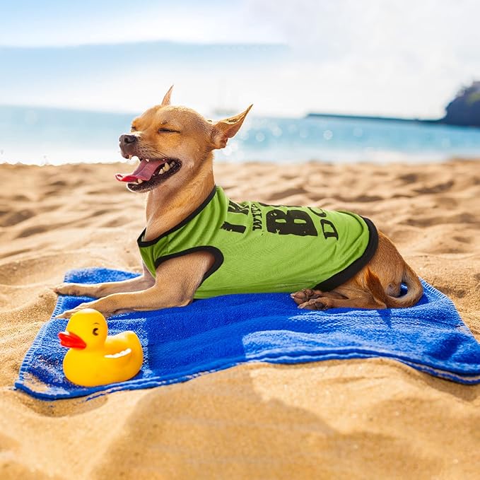 8 Pieces Dog Shirts Boy Funny Printed Puppy Clothes Summer Male Soft Dog Clothes Breathable Pet T Shirts Outfits Puppy Clothing Fit for Small and Medium Dogs(Medium)