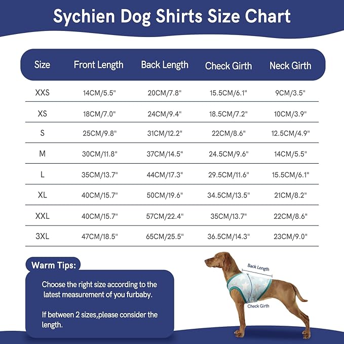 Dog Shirts Quick Dry Summer Cooling Star Printing Dogs T-Shirt,Deep Green+Light Blue XL