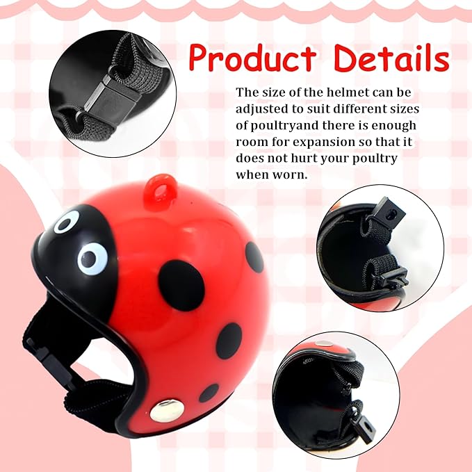 8 Pcs Chicken Helmet Safety Chicken Hats Adjustable Elastic Helmet Hens Helmet Parrot Bird Hat Pet Costumes for Small Pet Chicken Parakeet Pet Supplies