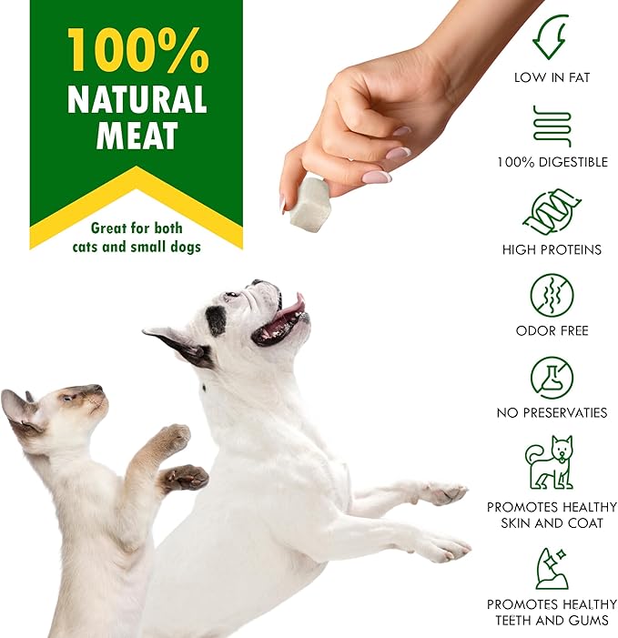 Beloved Pets Dog & Cat Treats Freeze Dried Chicken Cubes 5.5 oz - All Natural Meat Raw Pet Food - Human Grade High-Protein Snacks & Grain-Free Jerky Chews for Cats and Small Dogs