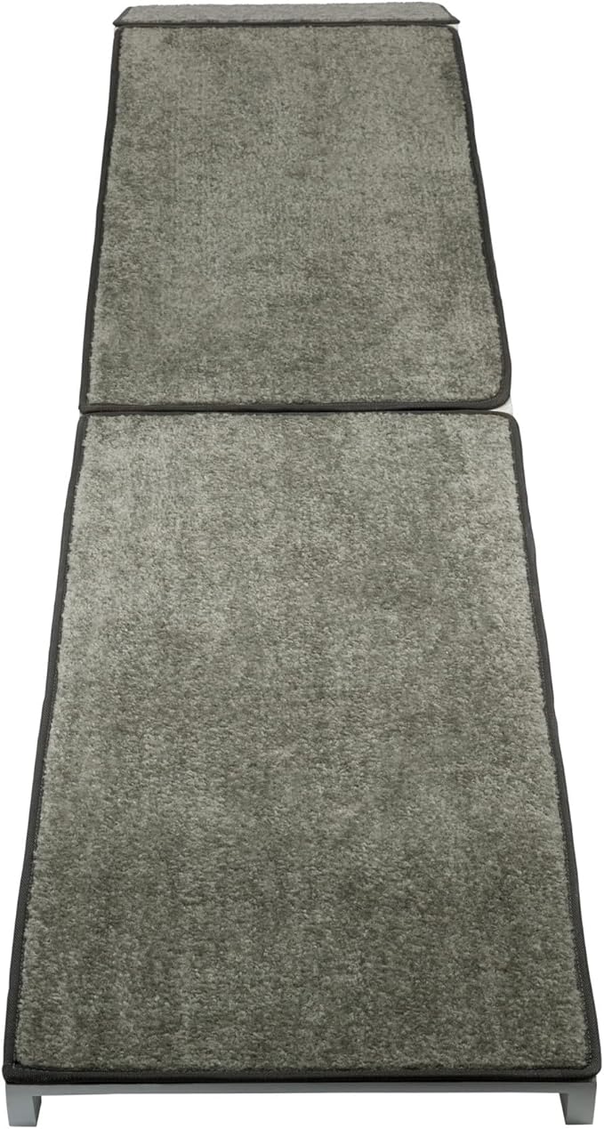 PetSafe CozyUp Wooden Bed Ramp for Cats & Dogs, Furniture-Grade with High-Traction Carpet Surface, White