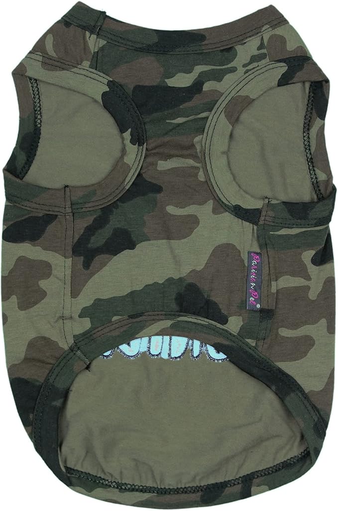 Parisian Pet Dog T-Shirt - Embroidered 'Bug Hunter' Tee - 100% Cotton, Lightweight Dog Clothes - Sleeveless Pet Vest - Machine Washable - XXS