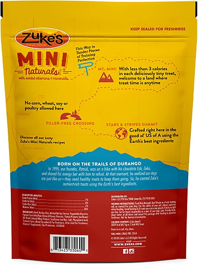 Zuke's Mini Naturals Training Dog Treats (16 Ounce (Pack of 2), Beef)