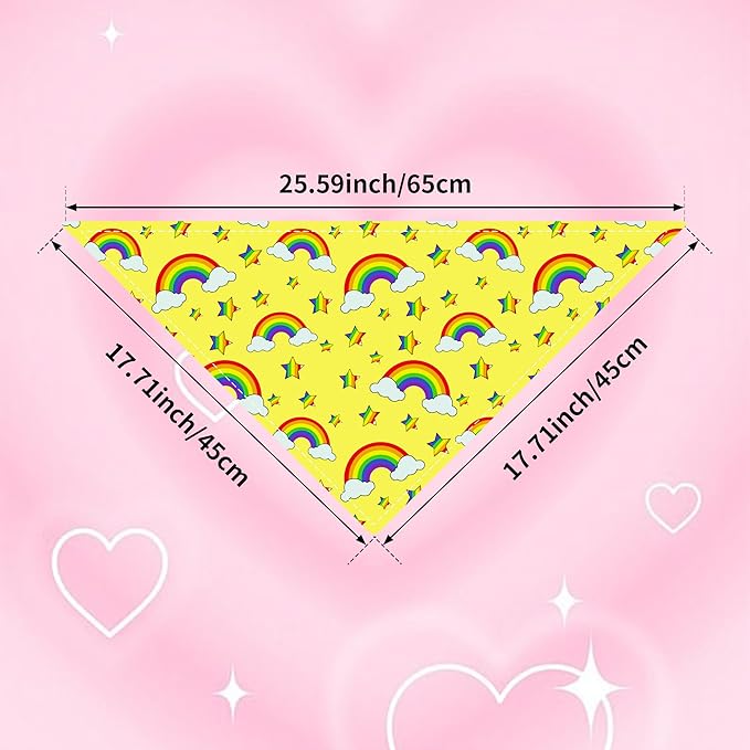 100PCS Pride Day Dog Bandanas Bulk Rainbow Adjustable Triangle Bibs Scarves Kerchief for Small Medium Boys Girls Grooming Celebration Accessories