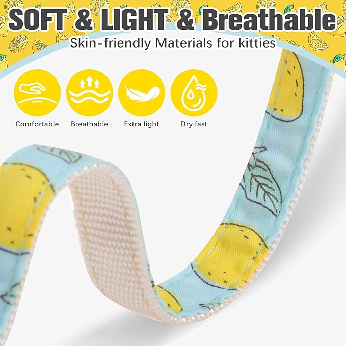 PAWCHIE Cat Harness and Leash Set with Bow Knot,Cats Escape Proof - Adjustable Daisy Floral Kitten Harness Soft Outdoor Walking Travel Pet Harness,Puppy Harness for Girl Cats Bunny Rabbit Small Dog