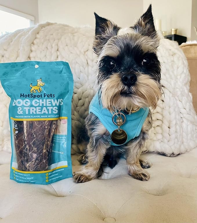 Beef Jerky Dog Treats Esophagus (6 Inches- 20 Pack) - 100% Natural Healthy Chews for Dogs - Meat Jerky Snack, Rich in Glucosamine for Joint Health,All Natural from Grass Fed Cattle