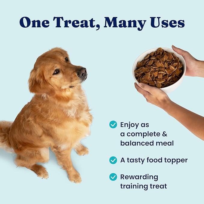 Solid Gold Air Dried Dog Food Toppers for Picky Eaters - Healthy Dog Treats Made with Real Beef to Serve as Meal Topper or Dog Treat - Supports Muscle Growth, Immunity, and Healthy Digestion - 2 LB