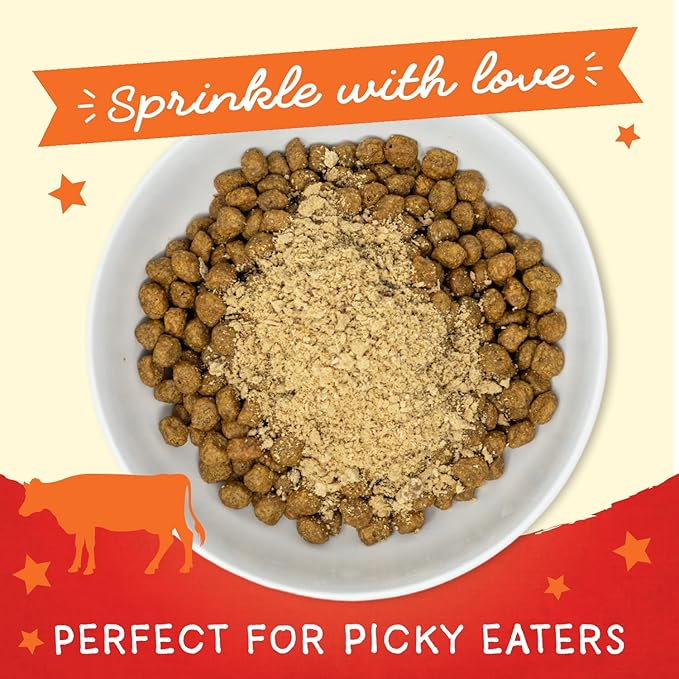 Stella & Chewy's Freeze-Dried Raw Marie’s Magical Dinner Dust - - Premium Beef Dog Food Topper with Organic Fruits & Vegetables - Perfect for Picky Eaters - 7oz
