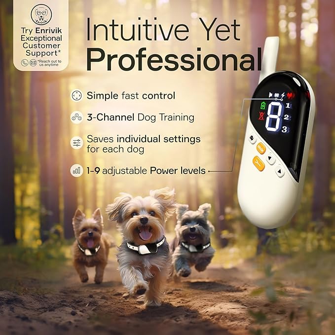 Extra Small Size Dog Training Collar with Remote for Small Dogs 5-15lbs and Puppies with Shock - Waterproof and 1000 Ft Range