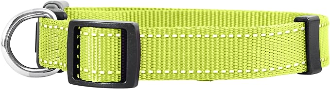 Native Pup Reflective Dog Collar,Bright Glow Colors for Night Safety, Adjustable for Small, Medium, Large pet and Puppies Accessories, Male, Female, boy, Girl, Puppy (Large, Neon)
