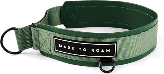 MADE TO ROAM Premium Everyday Dog Collar - Martingale Style No Pull Vegan Leather Collar, Heavy Duty and Lightweight for Small, Medium, Large Dogs (Oregon Haze, Size 5)