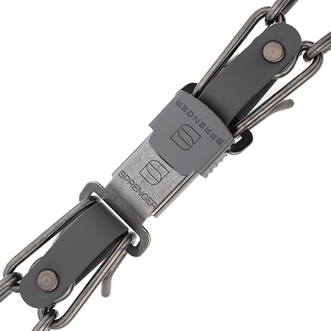 Herm Sprenger Black Stainless Steel Dog Collar with Quick Release ClicLock Buckle and Biothane Insert Training Collar Made in Germany (Black, 25in x 4.0mm(Neck Size up to21-22in))