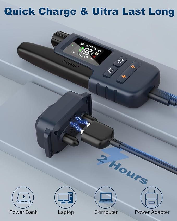 Jugbow Dog Shock Collar - 4200FT Dog Training Collar with Remote IPX7 Waterproof Electric Collar with 4 Training Modes, Security Lock, Rechargeable e-Collar for All Breeds, Sizes Dark Blue