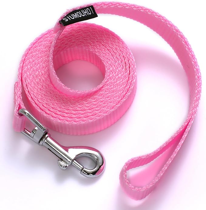 6 FT Puppy Leashes, Strong Traditional Style Leash with Easy to Use Collar Hook,Dog Lead Great for Small and Medium and Large Dog (Pink, 5/8 in x 6 ft)