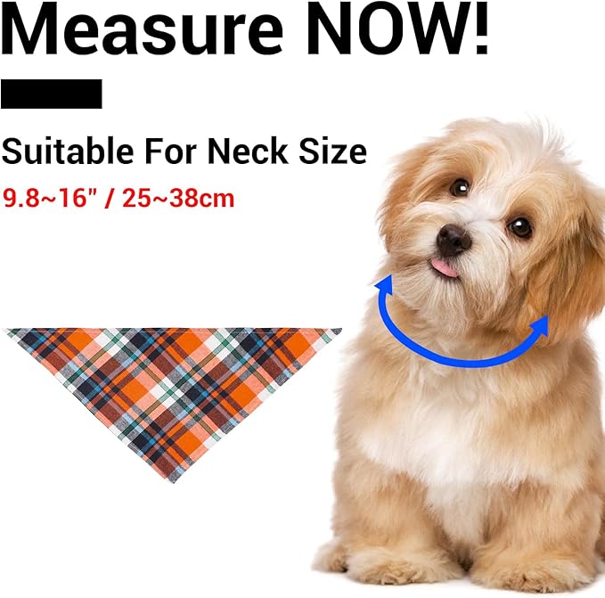 Segarty 60 Pack Triangle Plaid Bibs, 22.8"x15.7" Pet Scarf Washable Dog Bandanas Accessories Bulk for Small Medium Dogs Cats Large Puppy Dogs, Adjustable Reversible Boy Pets Birthday Kerchief