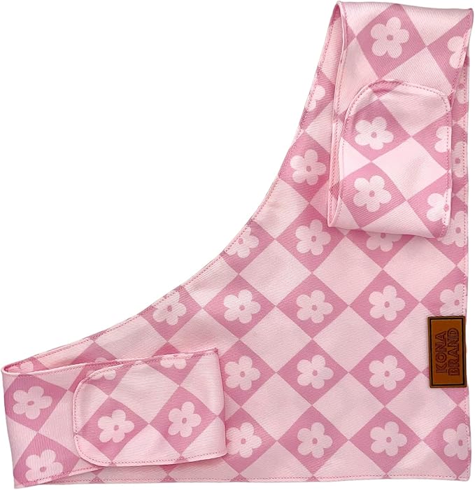 KonaBrandCo- Premium Handmade Dog Bandana | Dual Layered Silky Durable Polyester Fabric | Adjustable Fit Custom Shape- Won't Roll (Large, BELLA)
